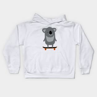 Koala skateboarding Kids Hoodie